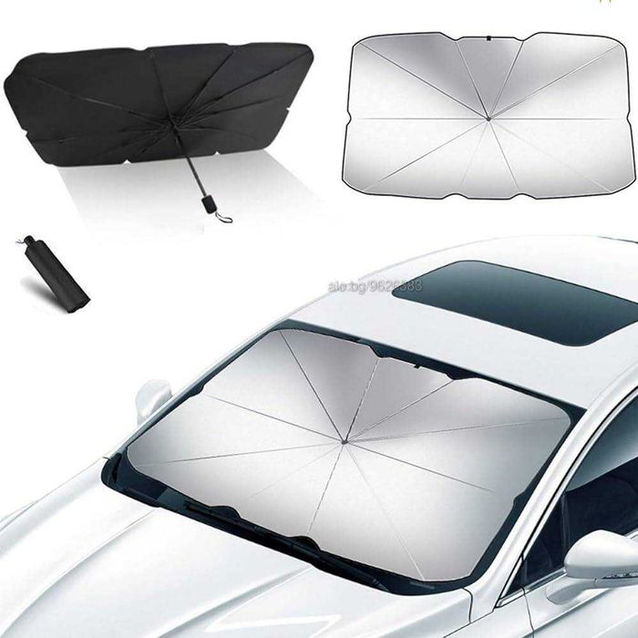 Иновативен сенник -чадър за предно стъкло на автомобил