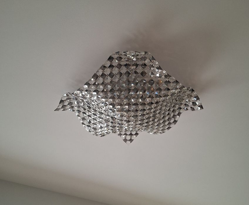 Plafoniera din metal si cristal Saten M   1000lei