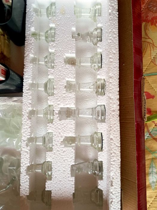 6в1 Стъклени Шах, Табла  Дама... комплект игри