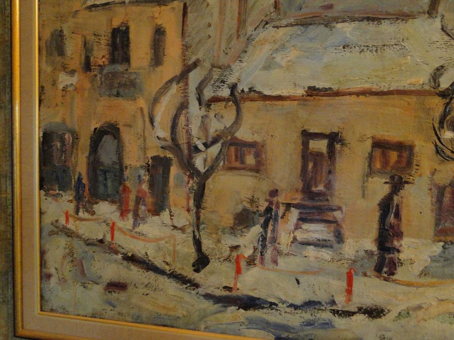 Картина Градски пейзаж, маслени бои на платно