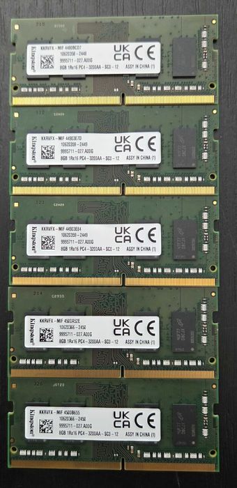 Memorie laptop KINGSTON 8GB DDR4 3200MHz 8GB (1Rx16)
