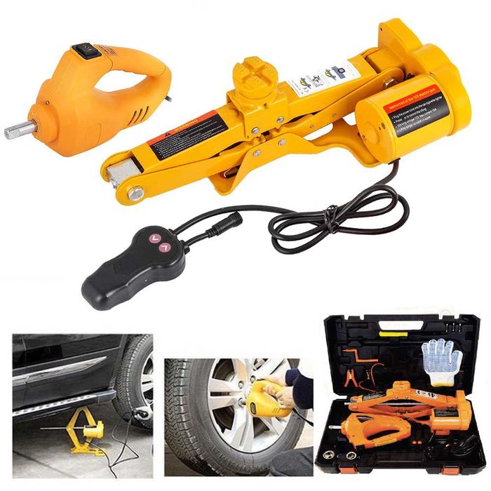 Комплект електрически крик 2Т и гайковерт 12V