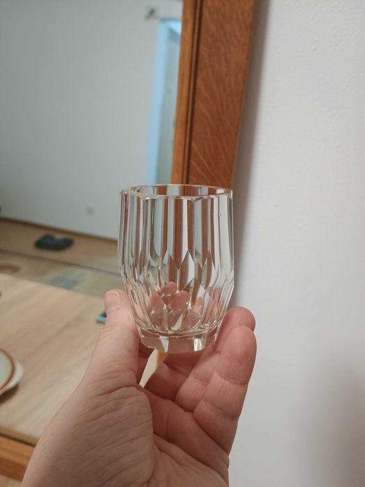 Pahar de cristal mini vaza Art deco Art Nouveau vintage