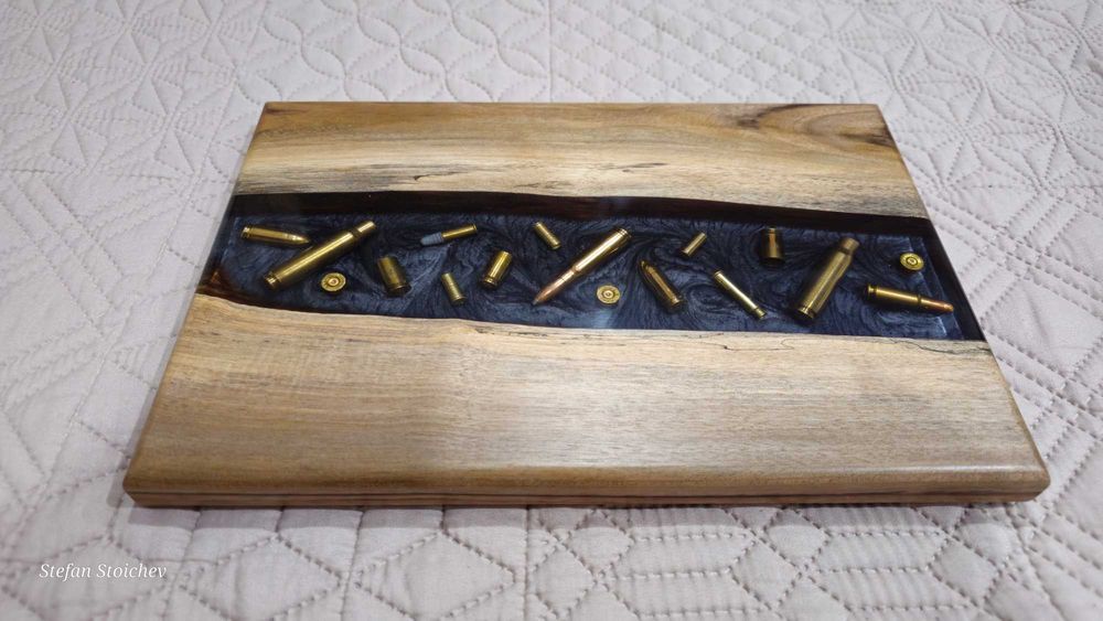 Дъски за мезета от дърво и епоксидна смола