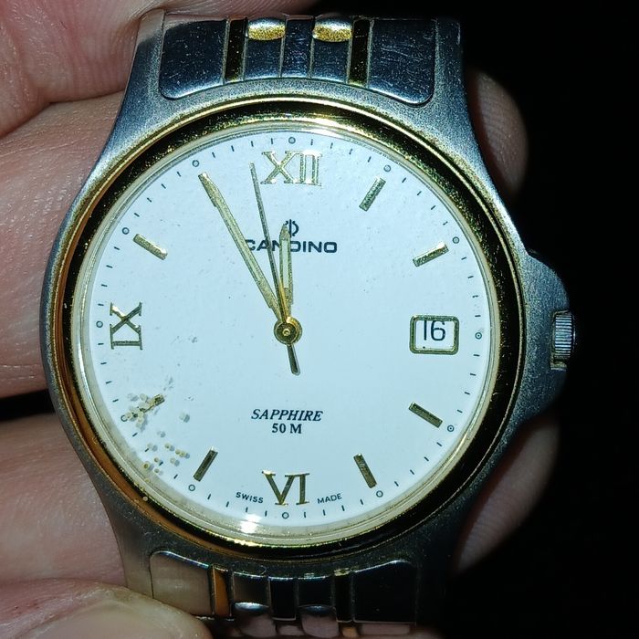 Ceas elvetian Candino Sapphire 50 M model 2086 
bratara metalica.
Ceas