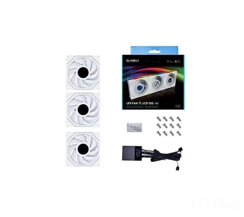 ' Вентилятор Lian Li UNI FAN TL LCD FLEX 120mm White (3 pack)