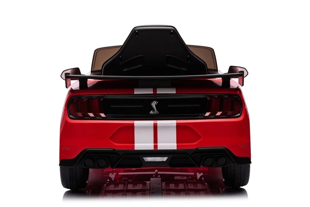 Ford mustang gt500 12v - детска акумулаторна кола, червена, eva гуми