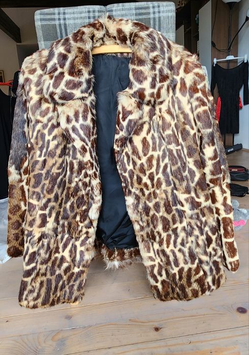 Blana naturala nurca model leopard vintage