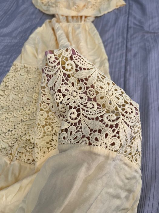 Ежедневна жълта дълга рокля