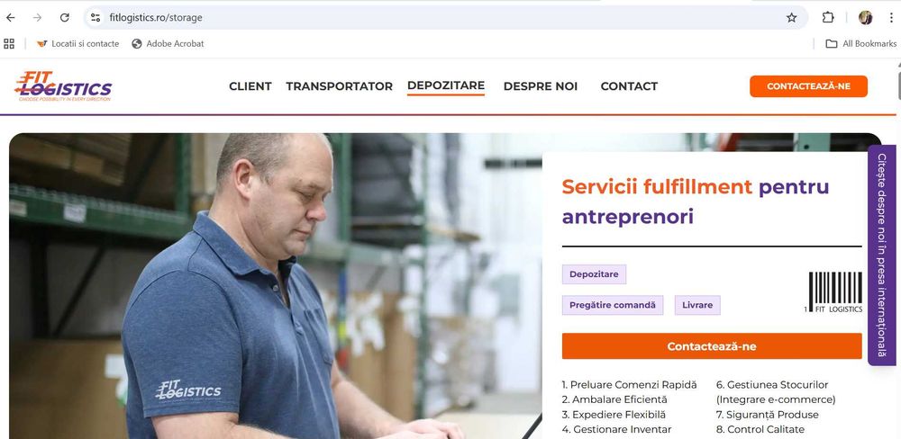 Depozitare marfă București / Ilfov – spațiu m², paleți, self storage + Fulfillment & Logistică
