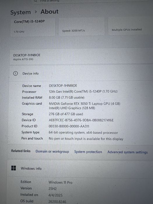 Acer Aspire 7 A715-51G