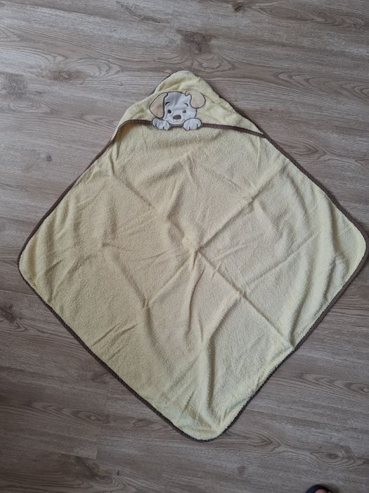 Детска хавлиена кърпа с качулка кученце