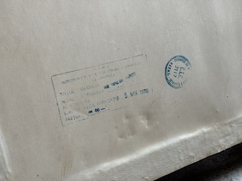 Tablou dama Original 1978 IPL Cluj Napoca Colectie 55X44