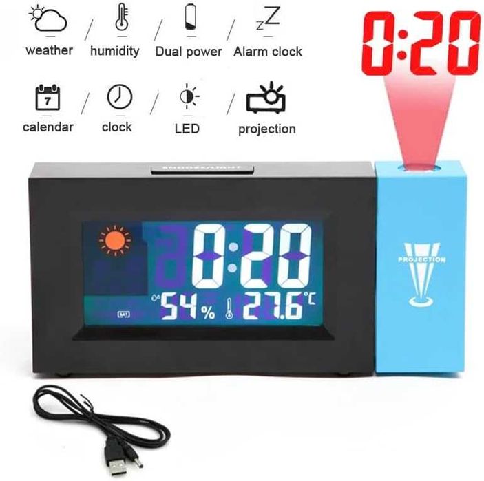 Прожекционен будилник Nicoone