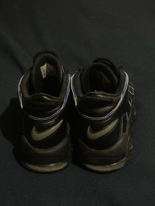 Adidasi Nike Air More Uptempo Black Royal, Negru-Albastru,42.5
