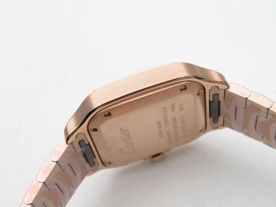 Cartier Santos de Cartier 35mm Дамски - Розово злато и диаманти - QC снимки