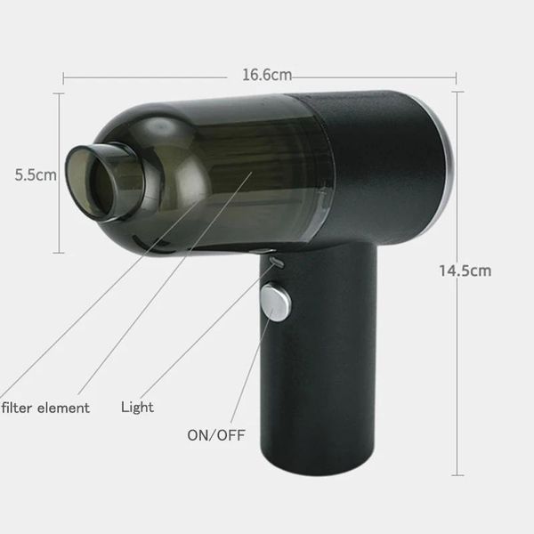 Безжична прахосмукачка 2в1 Мини USB акумулаторна 120W