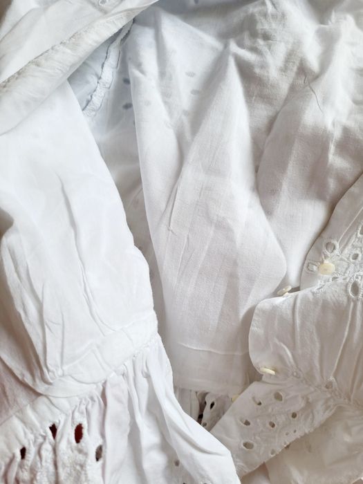 Buza alba Zara cu maneci bufante