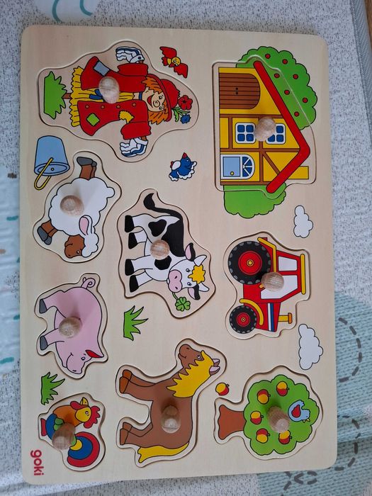 Детска образователна дървена играчка