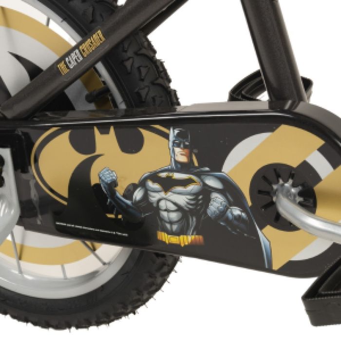 Детски велосипед Batman Dark Knight 16” с помощни колела, стоманена рамка и спирачки – за деца 5+