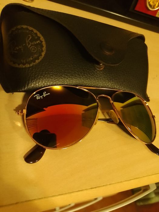Ochelari de soare Ray Ban aviator cu lentile colorate, unisex