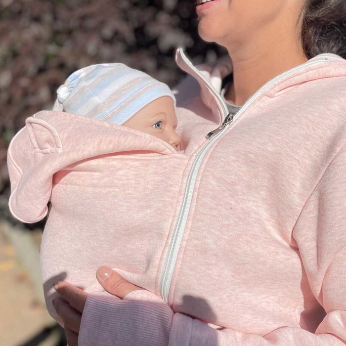 Разпродажба | Памучен суитшърт за бебеносене Simply - Candy pink