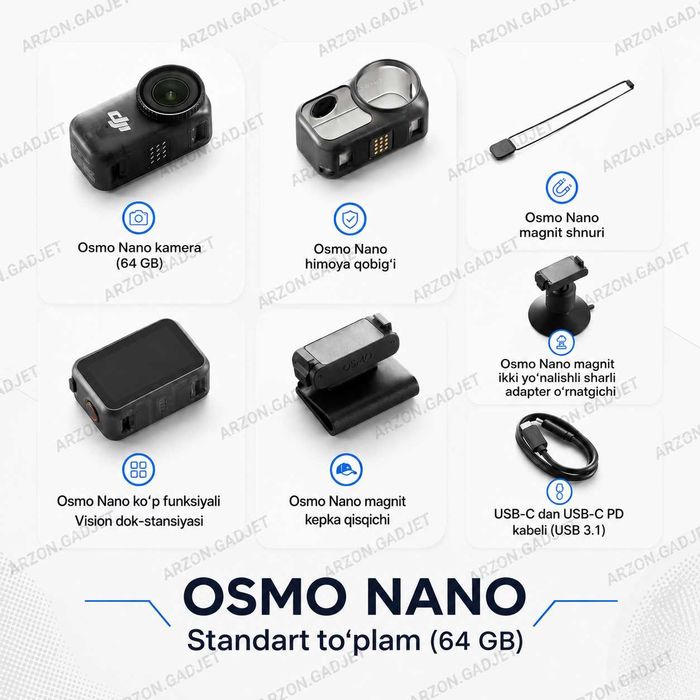 DJI Osmo Nano 64GB и 128GB — компактная камера для видео и контента