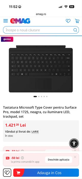 Tastatura maicrosoft surface 1725