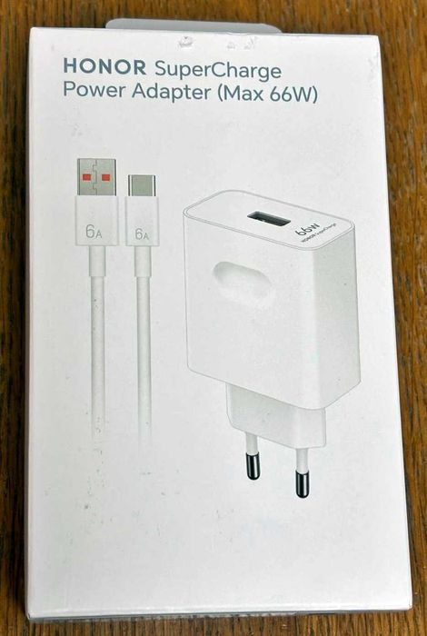 Incarcator Honor SuperCharge 66W, Cablu USB la Tip C, 6A, Alb, sigilat