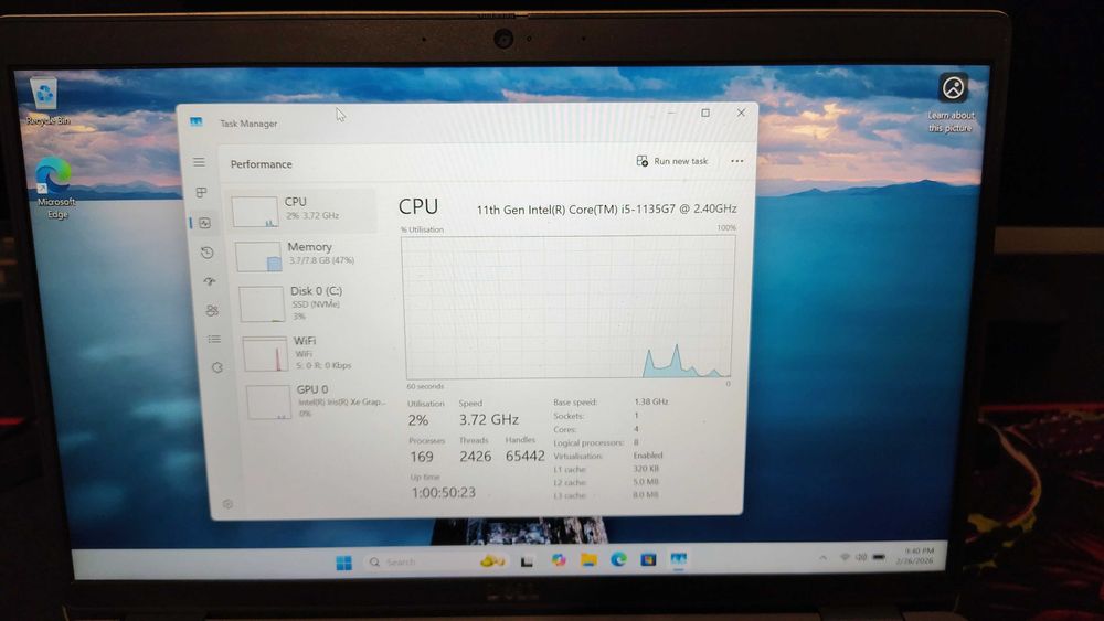 Laptop Dell - 14" - i5 1135G7 - 8GB RAM - 256GB nVME - Windows 11 Pro