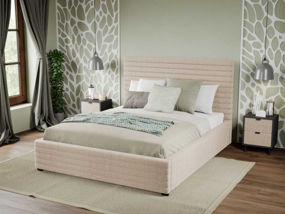 Pat Tapitat Mateo Bej - Falcone 102 saltea de 190 rabatabil+lada