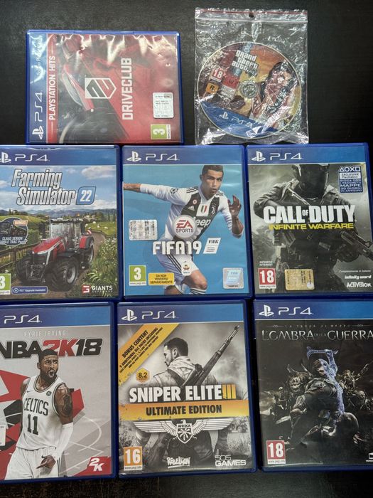 Playstation 4 Slim 500GB с контролер и 8 игри