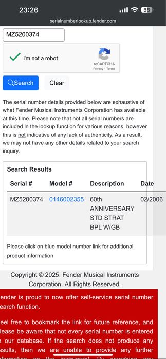 Chitara Fender Stratocaster 60 years Mexico + Case