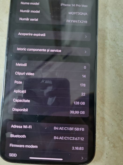 Vând urgent Iphone 14 pro max