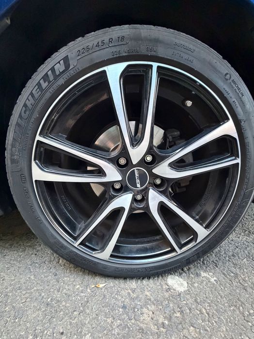 Set 4 anvelope Michelin + 4 jante aliaj GMP Italia 18 Inch