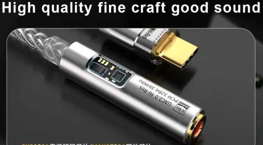 Новый запечатанный ЦАП AMP Hi-Fi 32 бит 384 кГц 60 мВт Type-C до 3,5мм