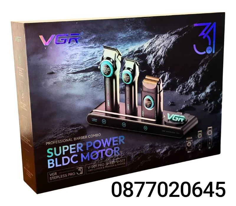 Професионален комплект за подстригване 3 in 1 VGR-001 PRO,V-977, V-377