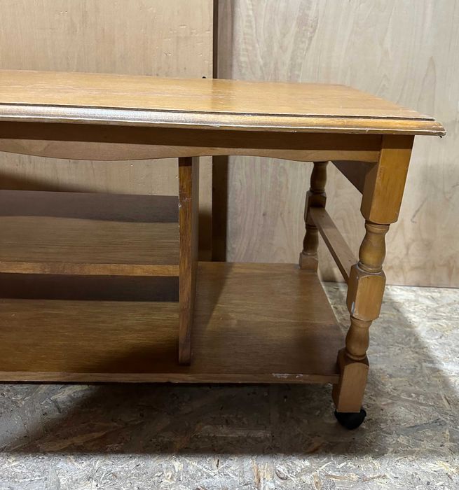 Masuta Vintage pe rotile; Masuta de cafea cu blat 89x46 cm; Masa