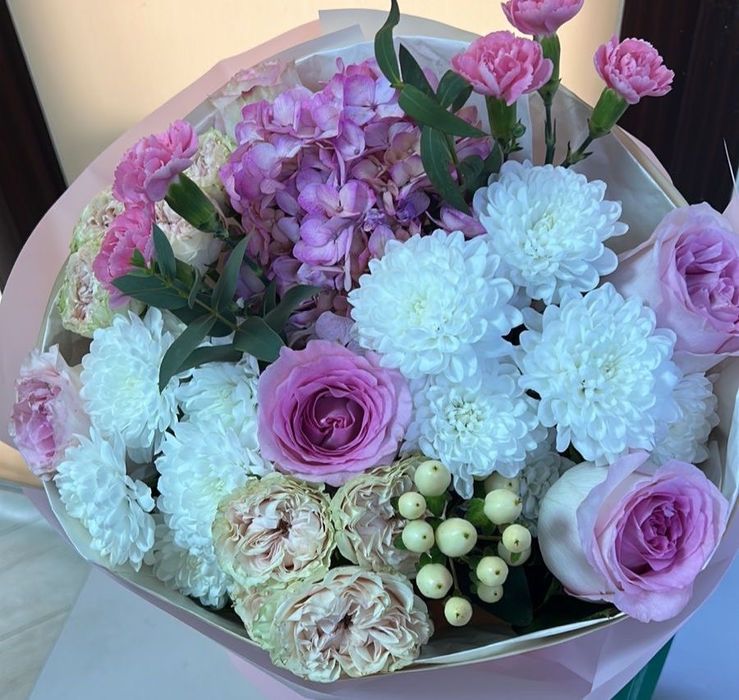 Свежие красивые букеты