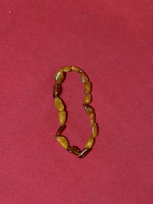 Старинна огърлица от необработван кехлибар и гривна