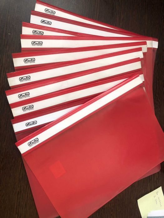 Vand set de 10 dosare rosii HERLITZ/ ESSELTE/ FALKEN