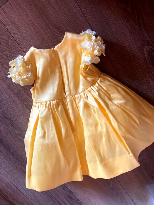 Лятна жълта роркля на MONNALISA р-р 12месеца