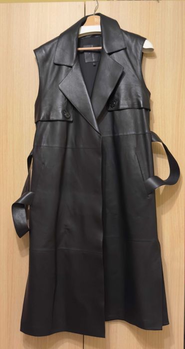 Trench Massimo Dutti din piele nappa, mărimea 38