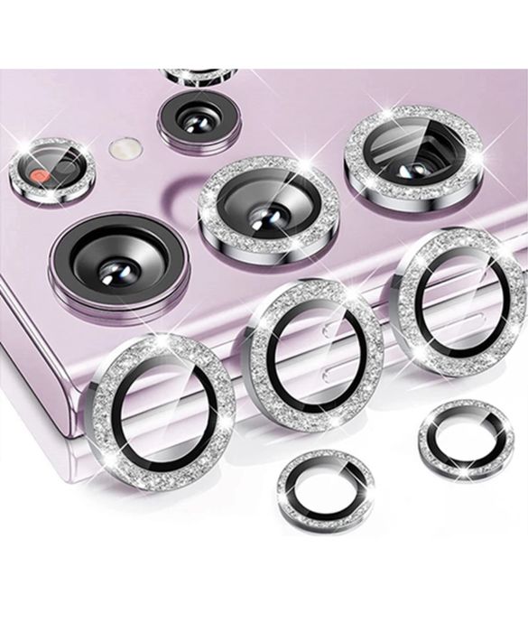 Folie Camera Luxury Shine Pietre Cerc Samsung S22/S23/S24/PLUS/ULTRA