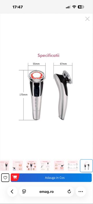 Aparat pentru tratament facial si intinerirea pielii 5 in 1 EvoSmart