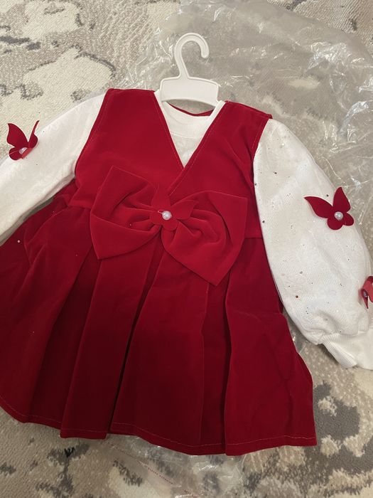 Новогодний наряд на девочку 2 ка сарафан и база водолазка