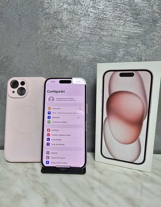 iPhone 15 128GB Pink 100% 36 Cicluri Bmg Amanet 87373
