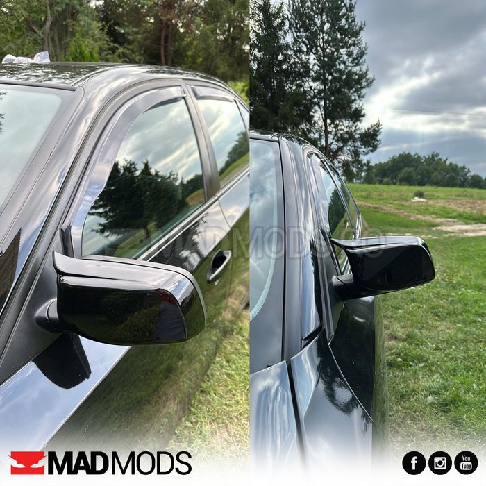 Set capace oglinzi M BMW Seria 5 6 E60 E61 E63 E64 NFL, Negru Lucios
