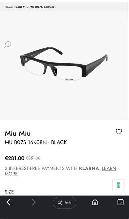Очила на miu miu