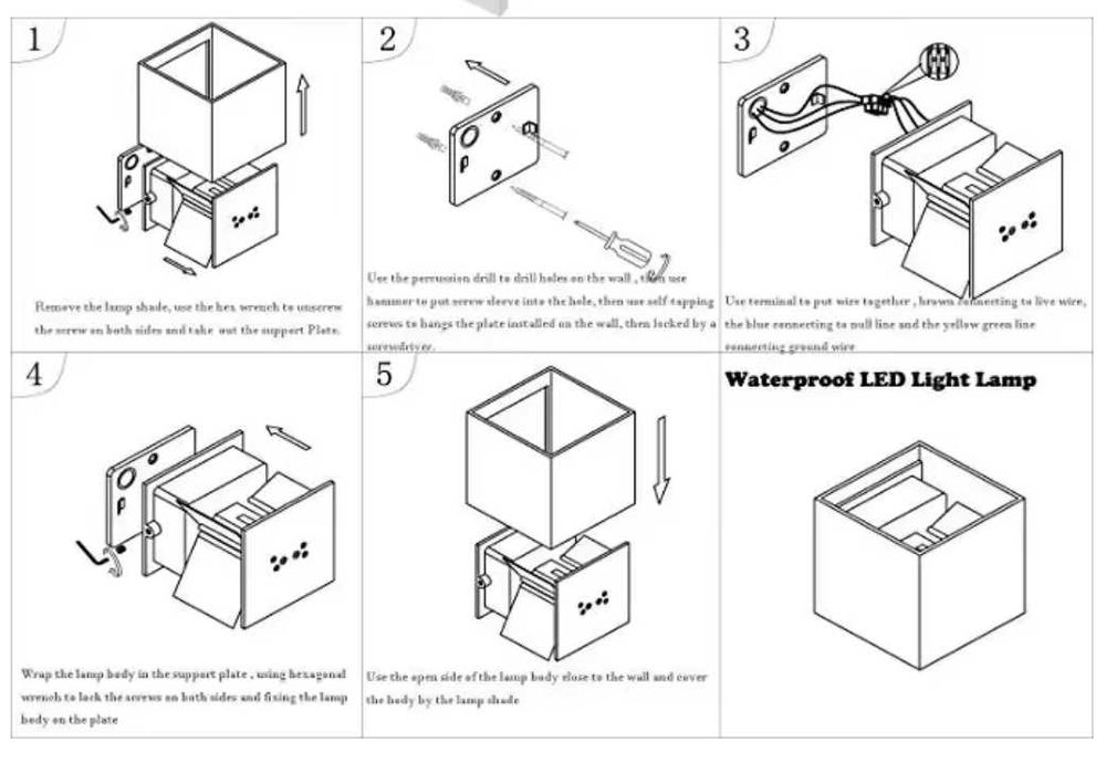 Aplica led fatada Exterior / Interior cu reglare unghi lumina 12W IP65